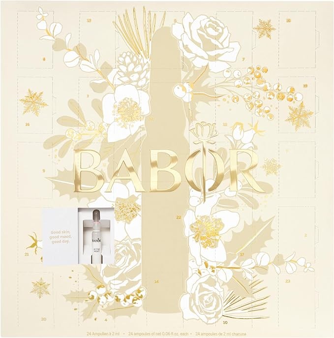 BABOR Christmas Countdown Calendar, 24 Days Intensive Ampoule Care, Moisturizing, Regenerating and Anti-Aging, Beauty Set, Cosmetic Calendar, 24 x 2 ml